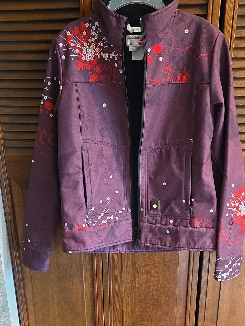 ROSSIGNOL Women's Plum Floral Softshell Jacket